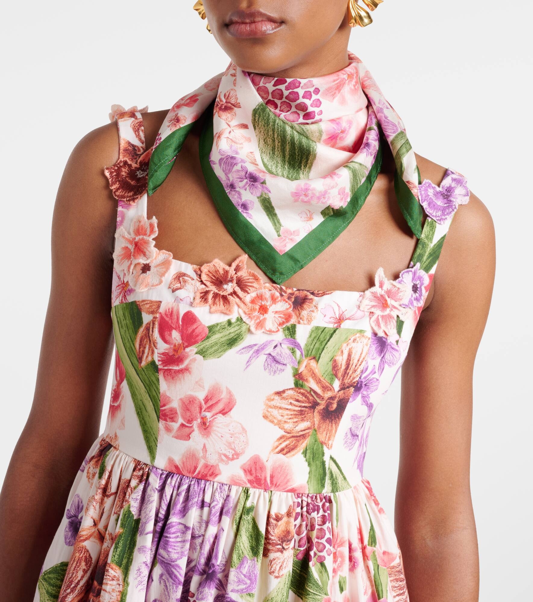 Floral silk scarf - 2