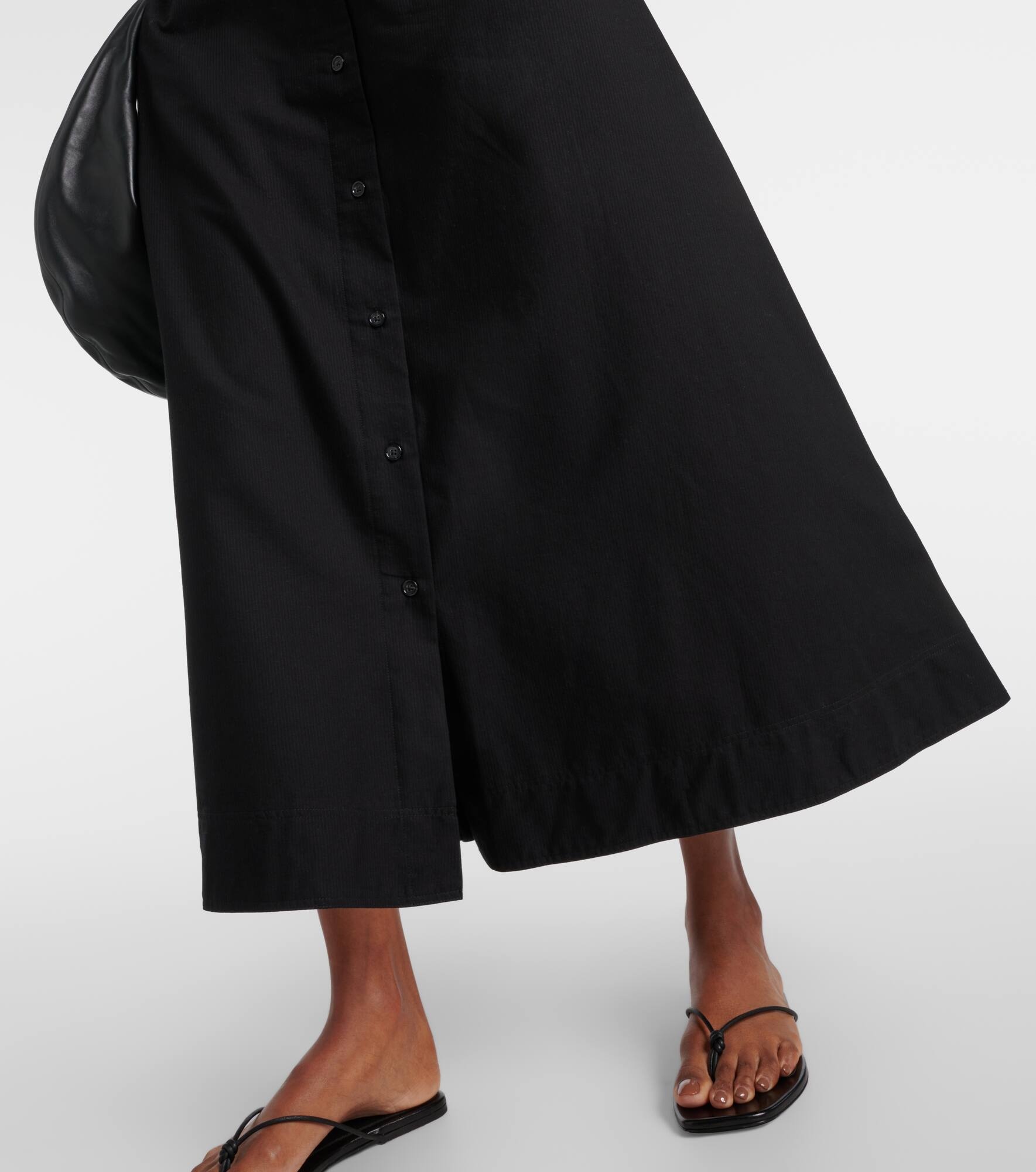 High-rise cotton maxi skirt - 4