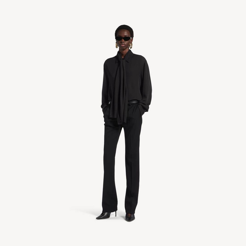 BALENCIAGA Women's Scarf Shirt in Black outlook