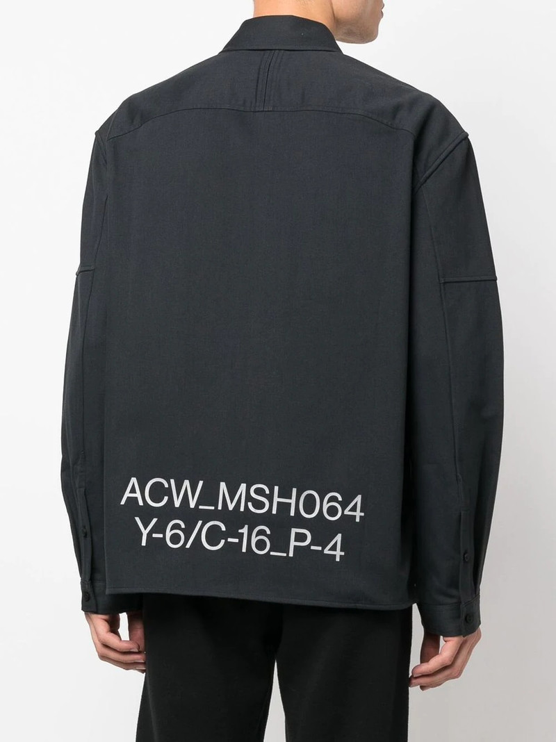 logo-tape shirt jacket 4
