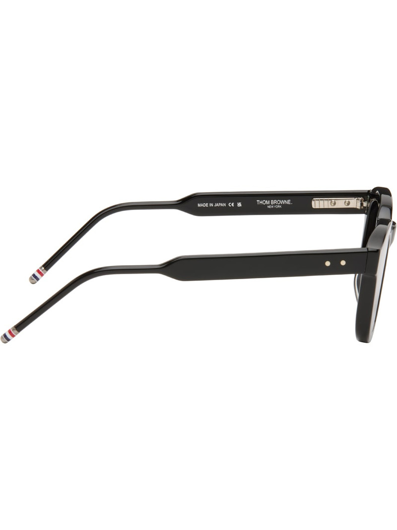 Thom Browne Black Acetate Rectangular Sunglasses outlook