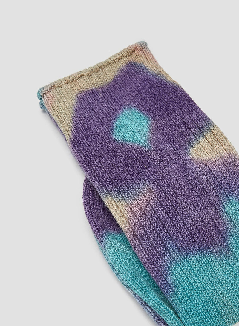 Nigel Cabourn Anonymous Ism Tie Dye Crew Sock in Blue outlook