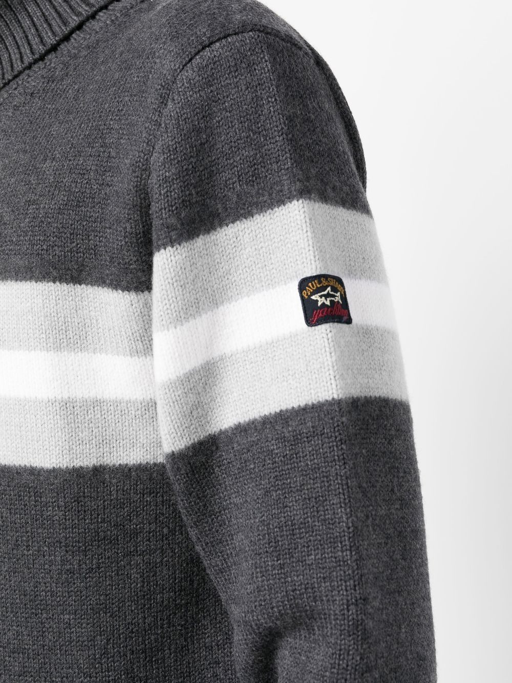 striped roll-neck jumper - 5