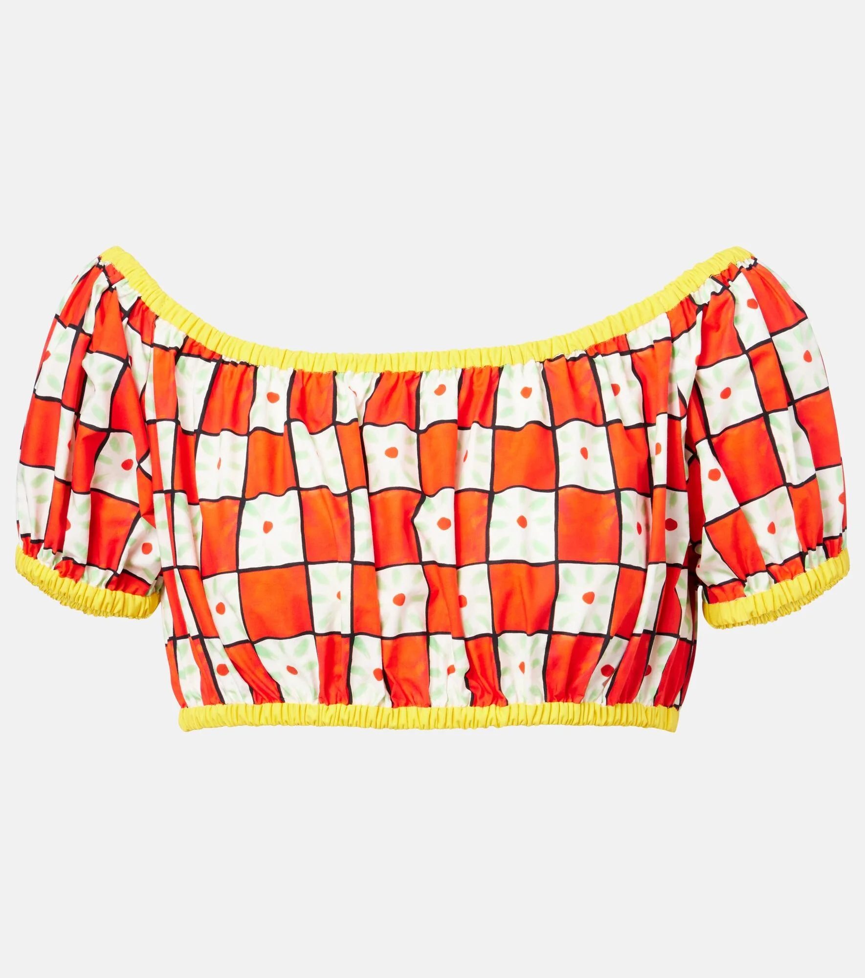 Patterned cotton crop top - 1