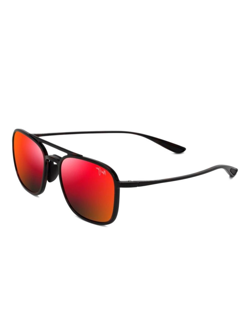 Maui Jim Keokea mirrored square-frame sunglasses outlook