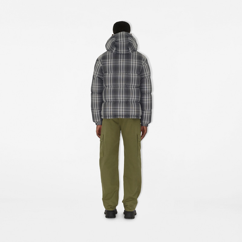 Ombré Check Hooded Puffer Jacket 4