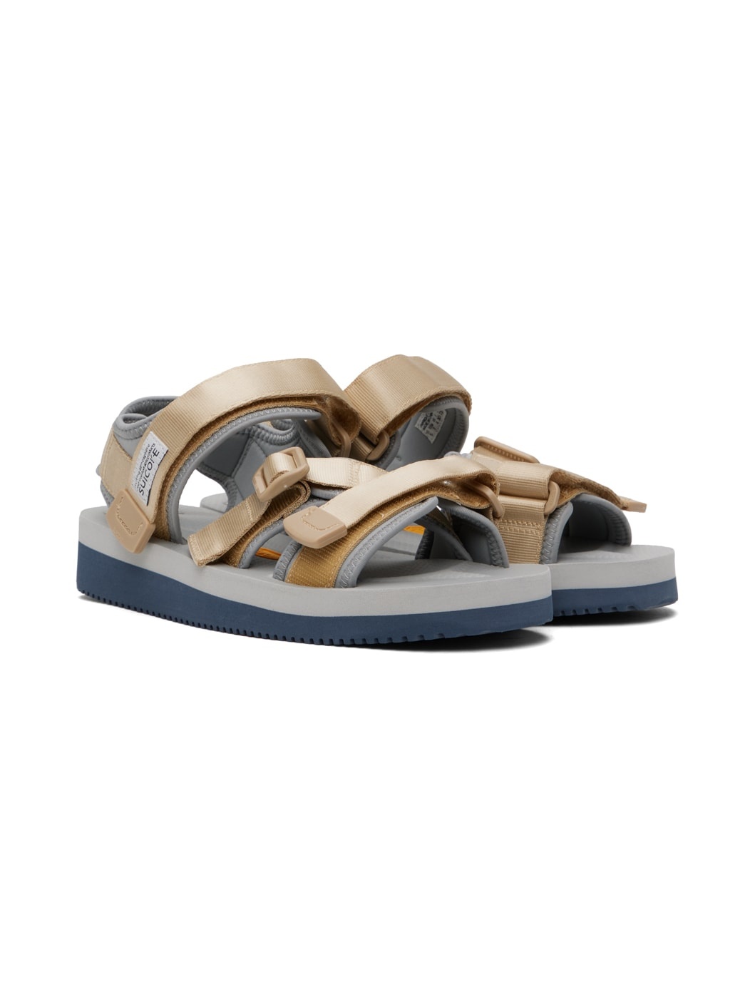 Beige & Gray KISEE-V Sandals - 4