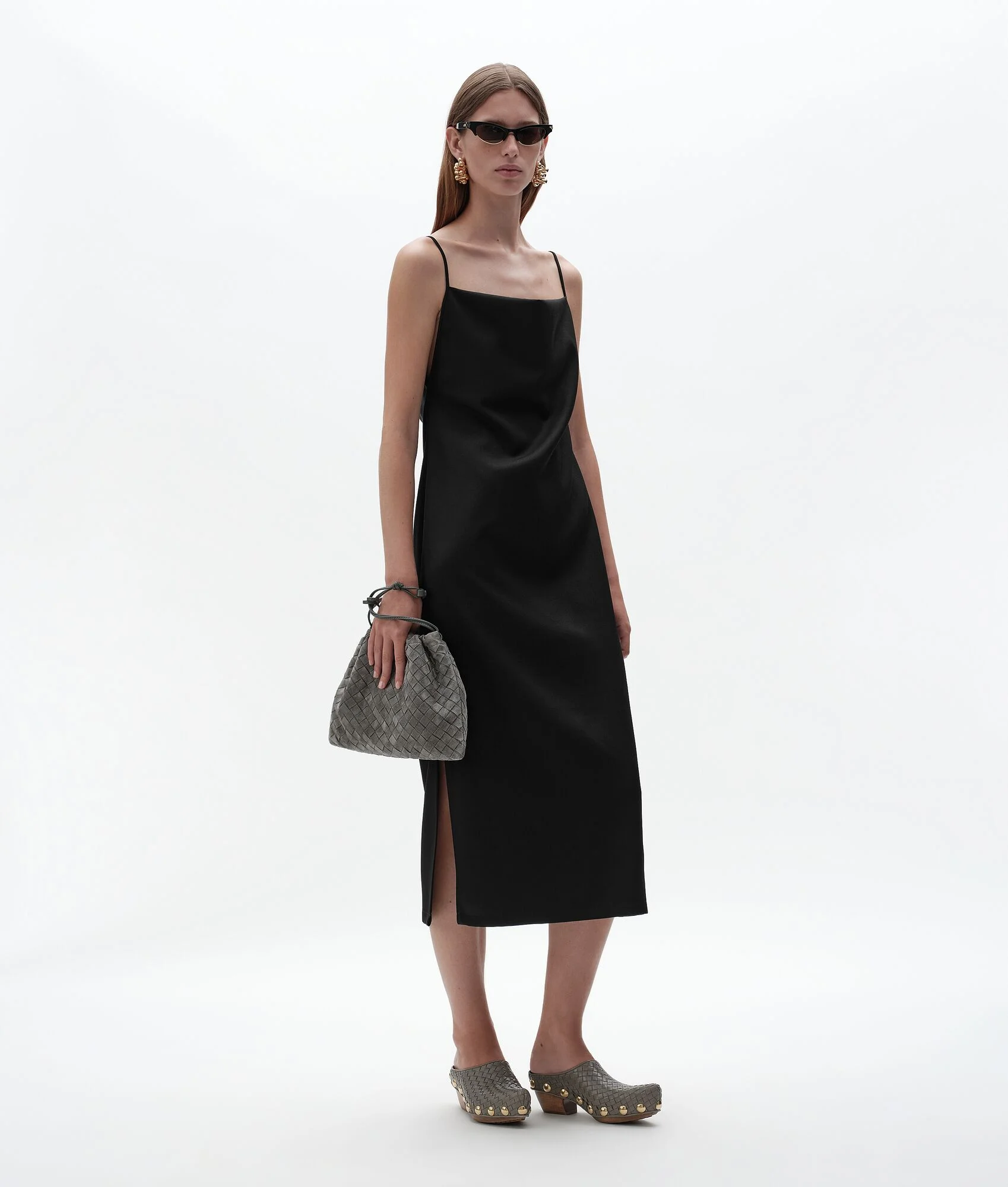 Wool Grain De Poudre Dress - 1