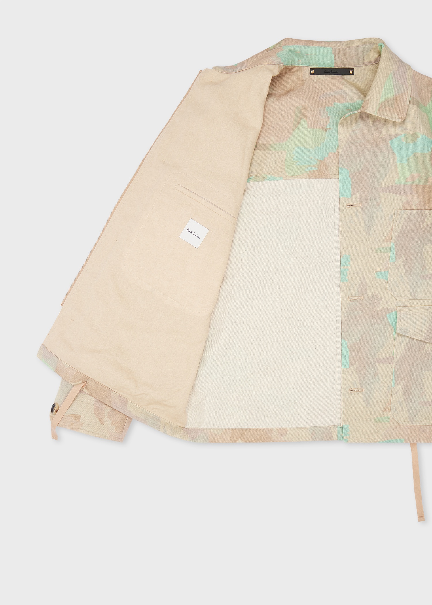 Cotton-Linen 'Photomontage' Print Field Jacket - 4