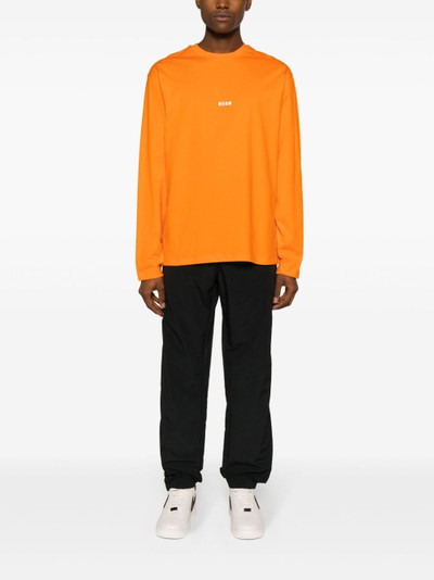 MSGM ripstop-texture tapered-leg track pants outlook