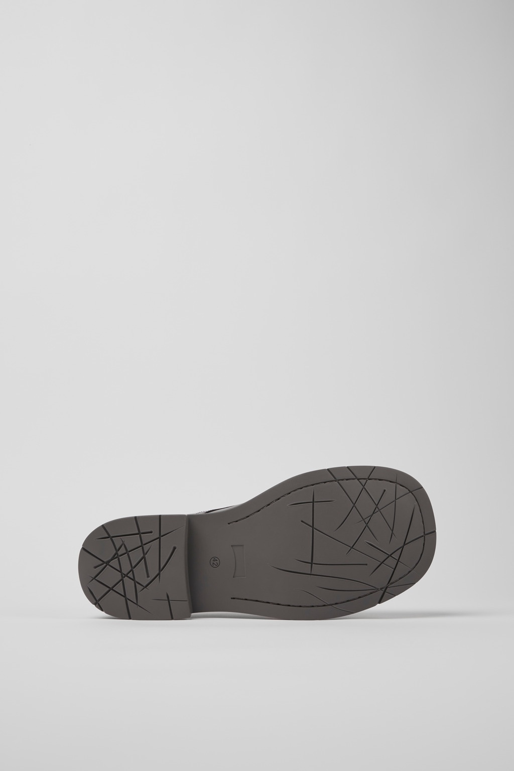 Gray leather shoes - 5