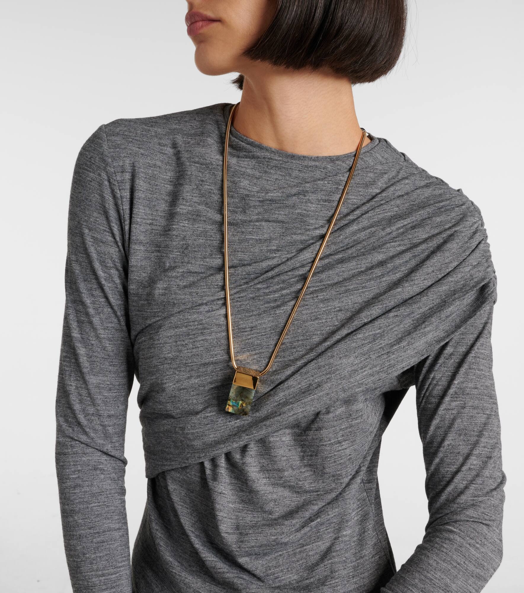 Crystal-embellished pendant necklace - 5