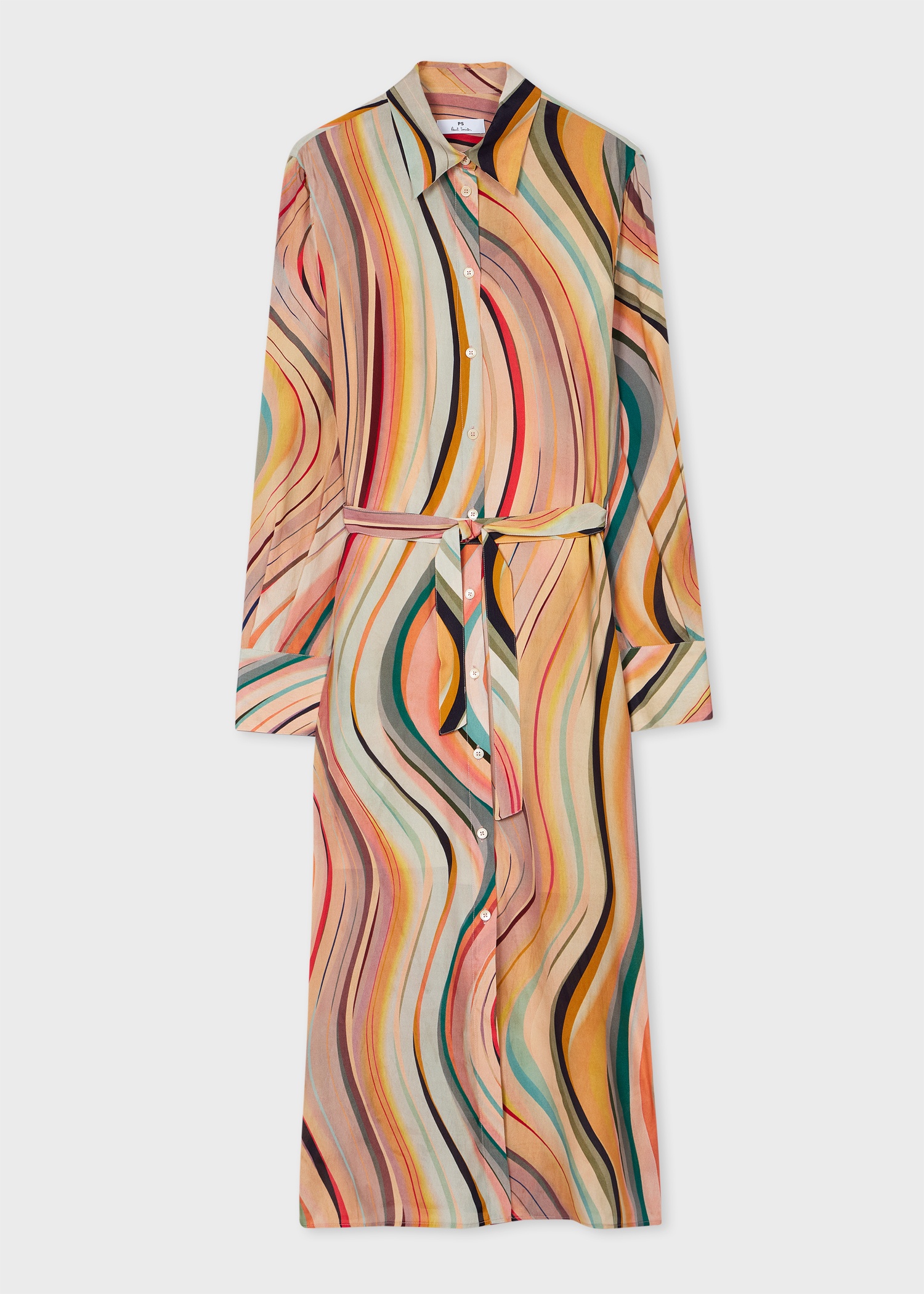 Women's Silk-Blend 'Swirl' Print Shirt Dress - 1