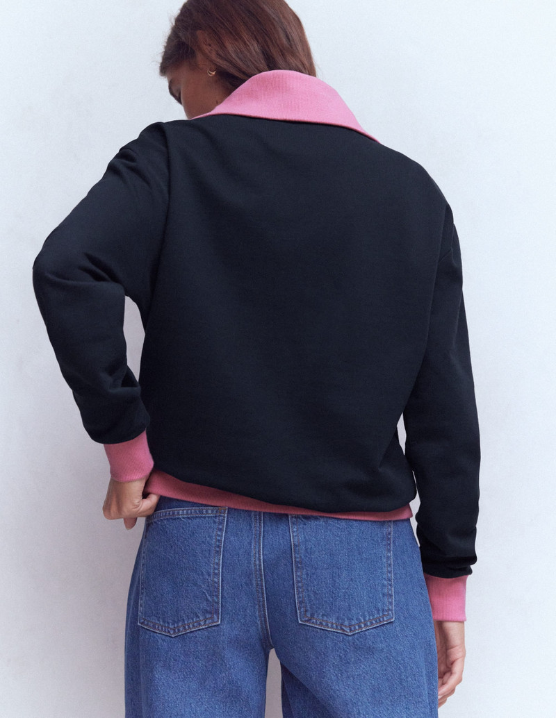 Colourblock Sweatshirt-Pink and Navy 4