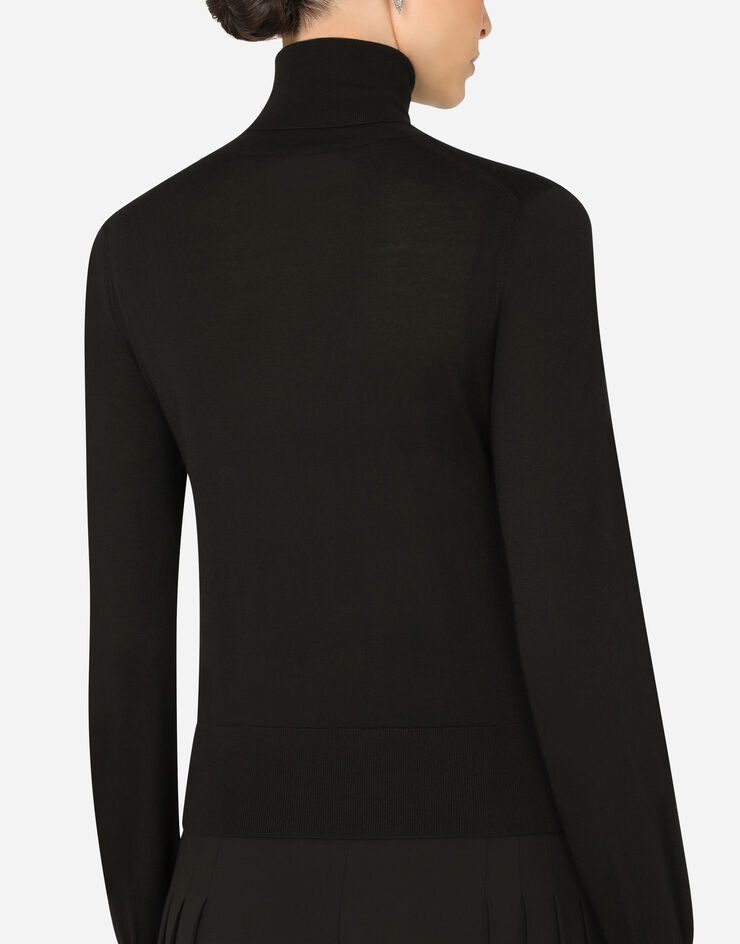 Cashmere and silk turtle-neck sweater - 5