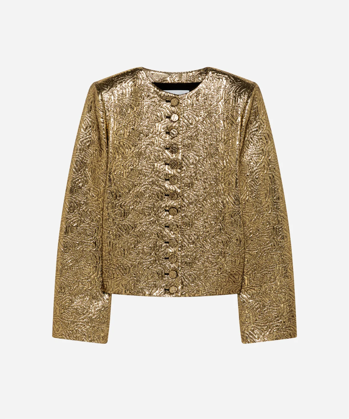 Single-breasted brocade jacket - 1