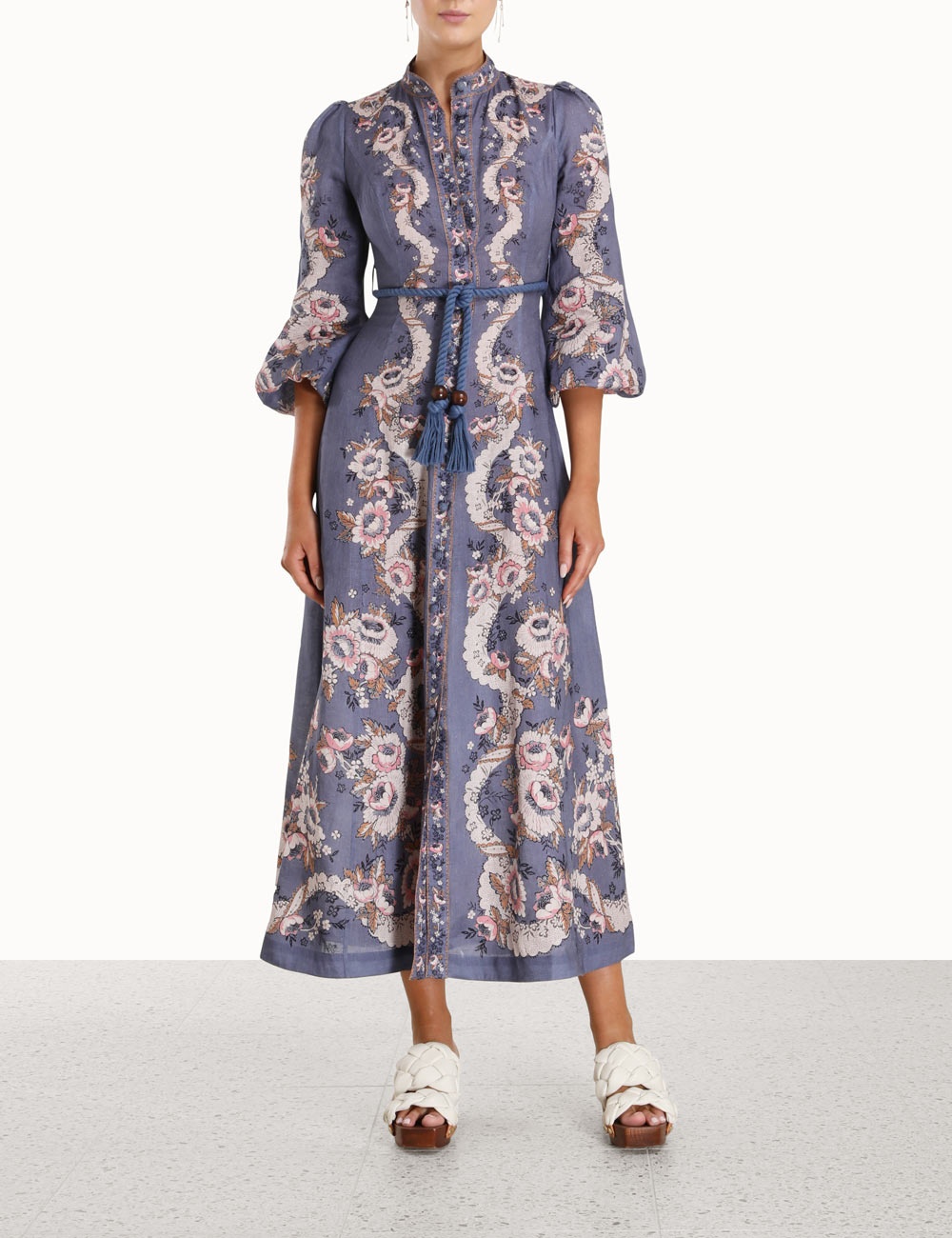 Zimmermann VITALI LONG BILLOW DRESS - 2359DVITBLRO | REVERSIBLE
