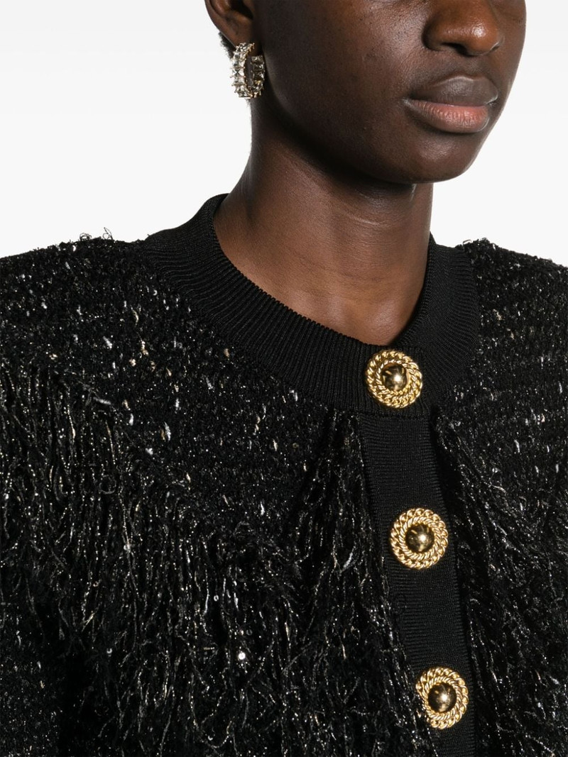 lurex chunky-knit cardigan 5