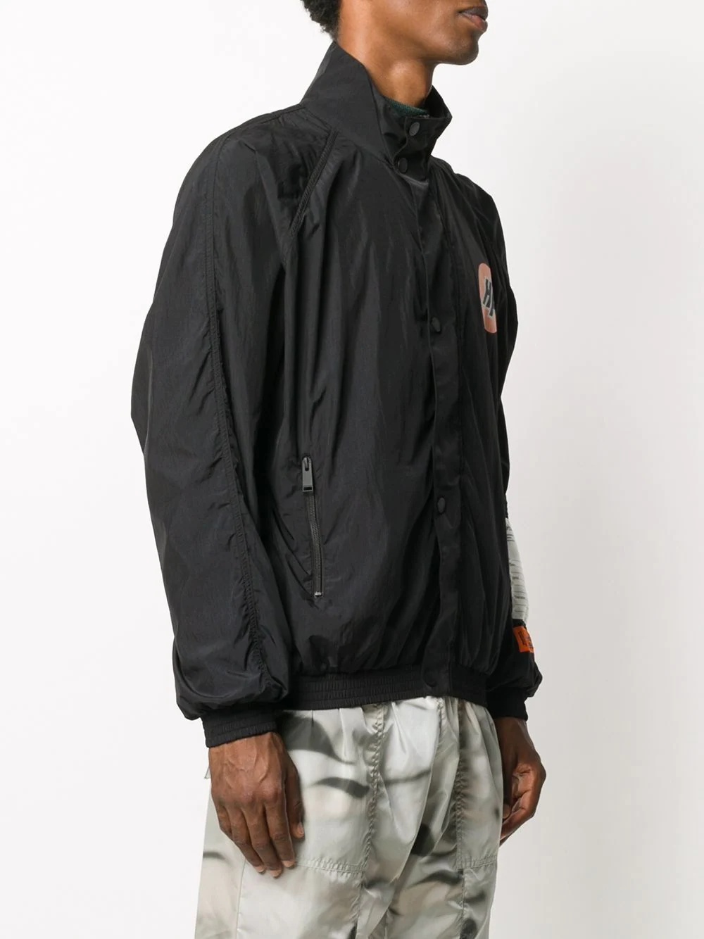 logo-print buttoned windbreaker - 3