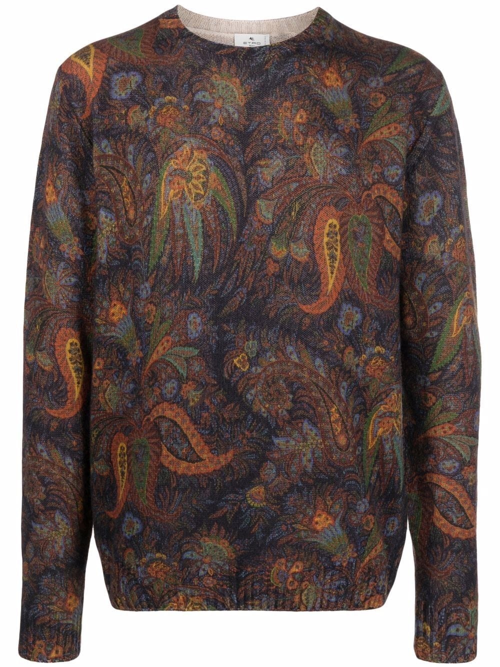 paisley intarsia wool jumper - 1