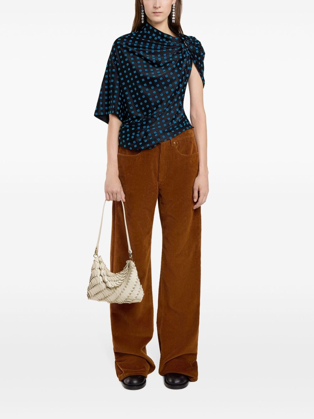 wide-leg corduroy trousers - 2
