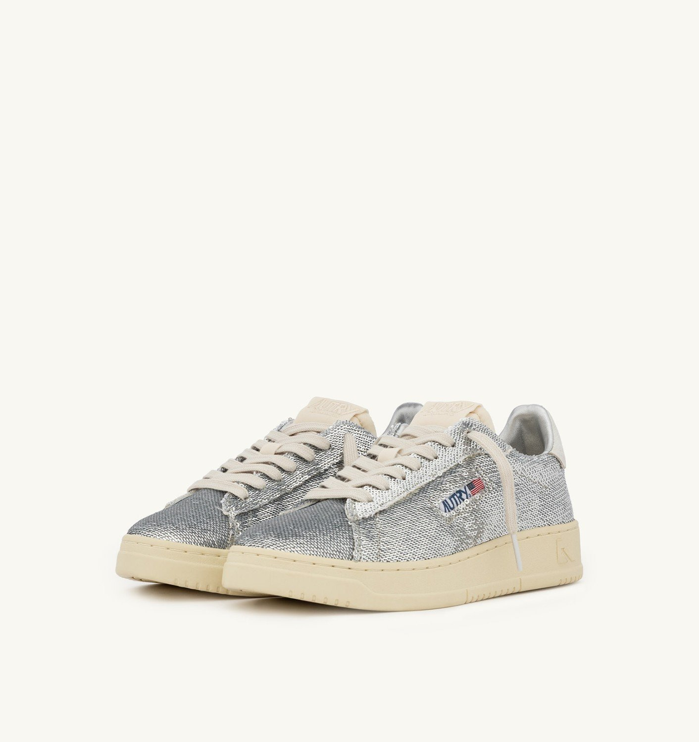 DALLAS LOW 'SPARKLING' SNEAKERS SPARKLING IN SILVER AND WHITESEQUINS - 2