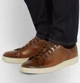 Warwick Burnished-Leather Sneakers - 21