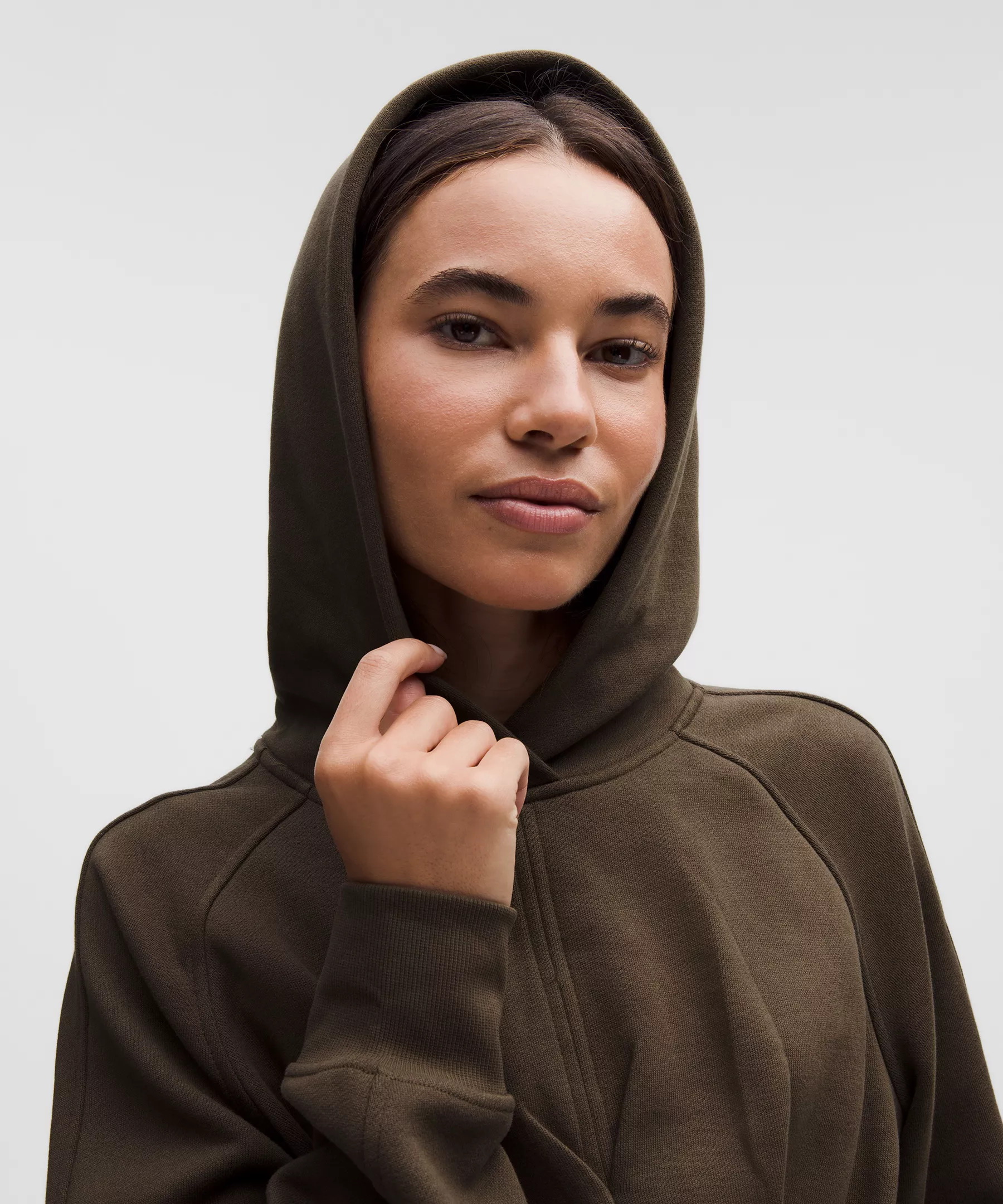 Scuba Cropped Wrap Pullover Hoodie - 4