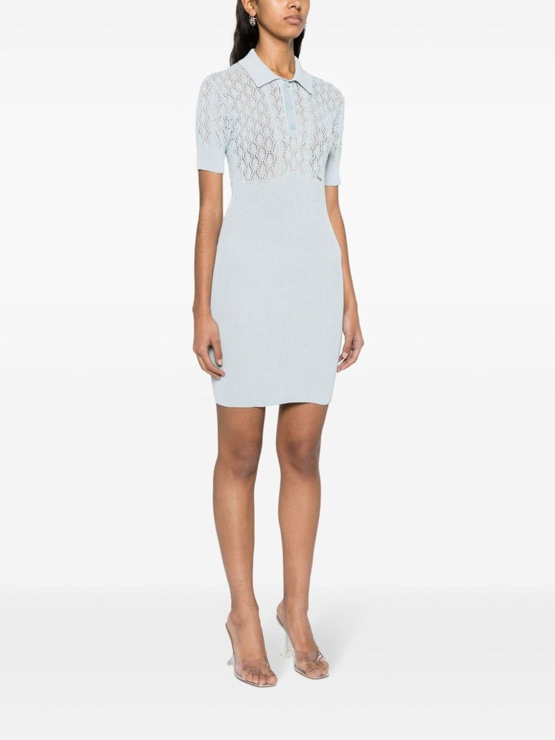 open-knit polo-collar dress 3