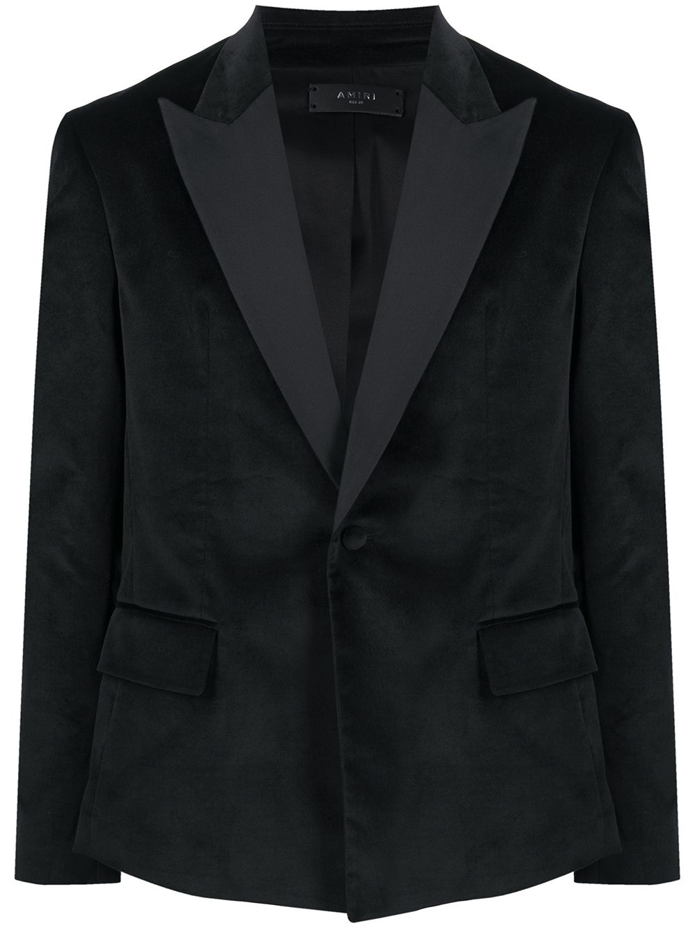 single-breasted tuxedo blazer - 1