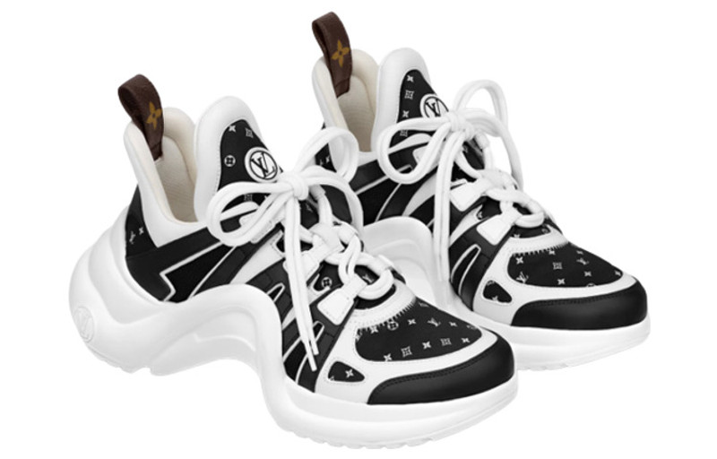 Louis Vuitton (WMNS) LOUIS VUITTON Archlight 1.0 Sneakers 'Black Monogram' 1ABHNZ outlook