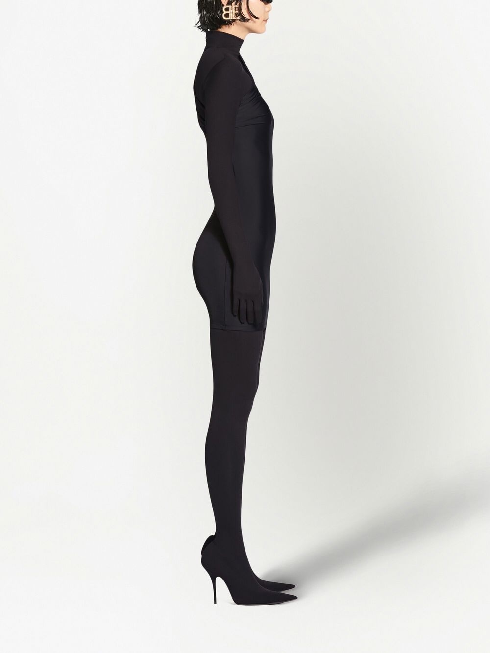 single sleeve mini dress - 5