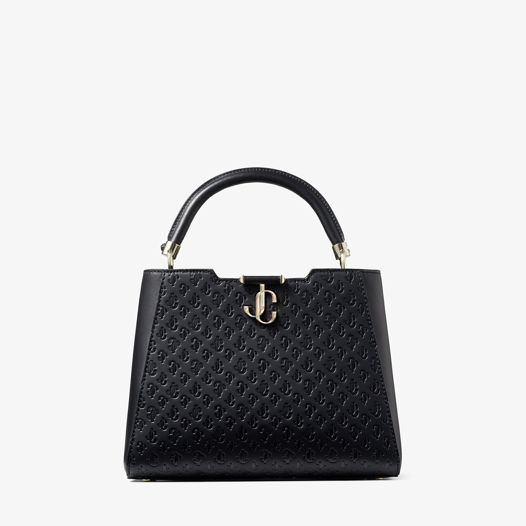 Varenne Top Handle M
Black JC Monogram Print and Leather Top Handle Bag - 1