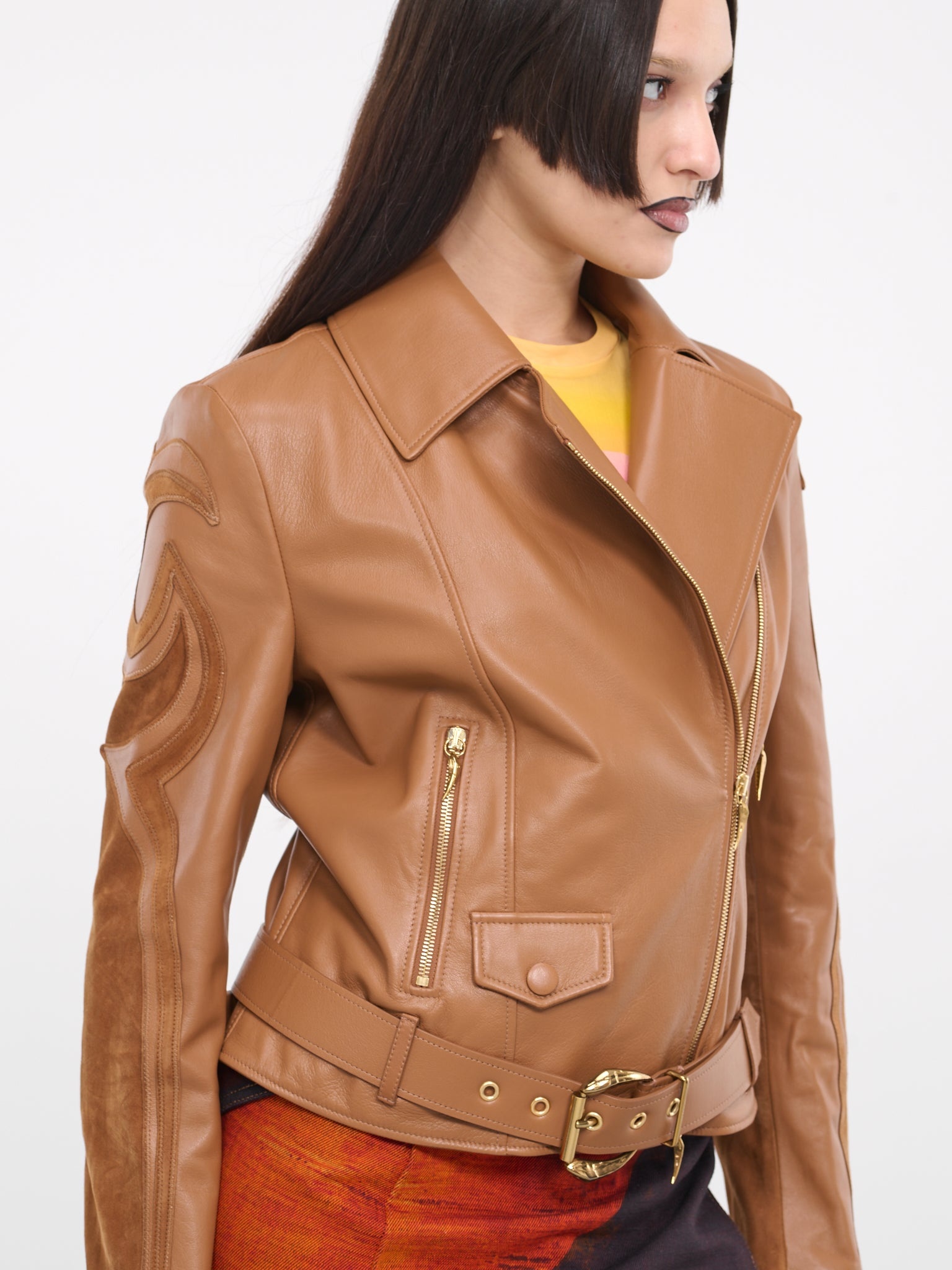 Leather Biker Jacket - 4