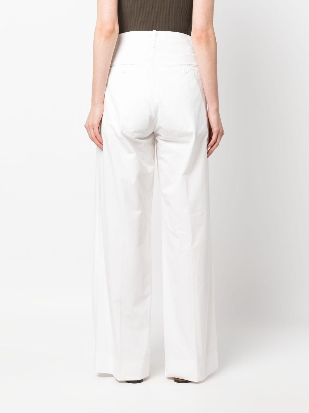 pleated wide-leg trousers - 4