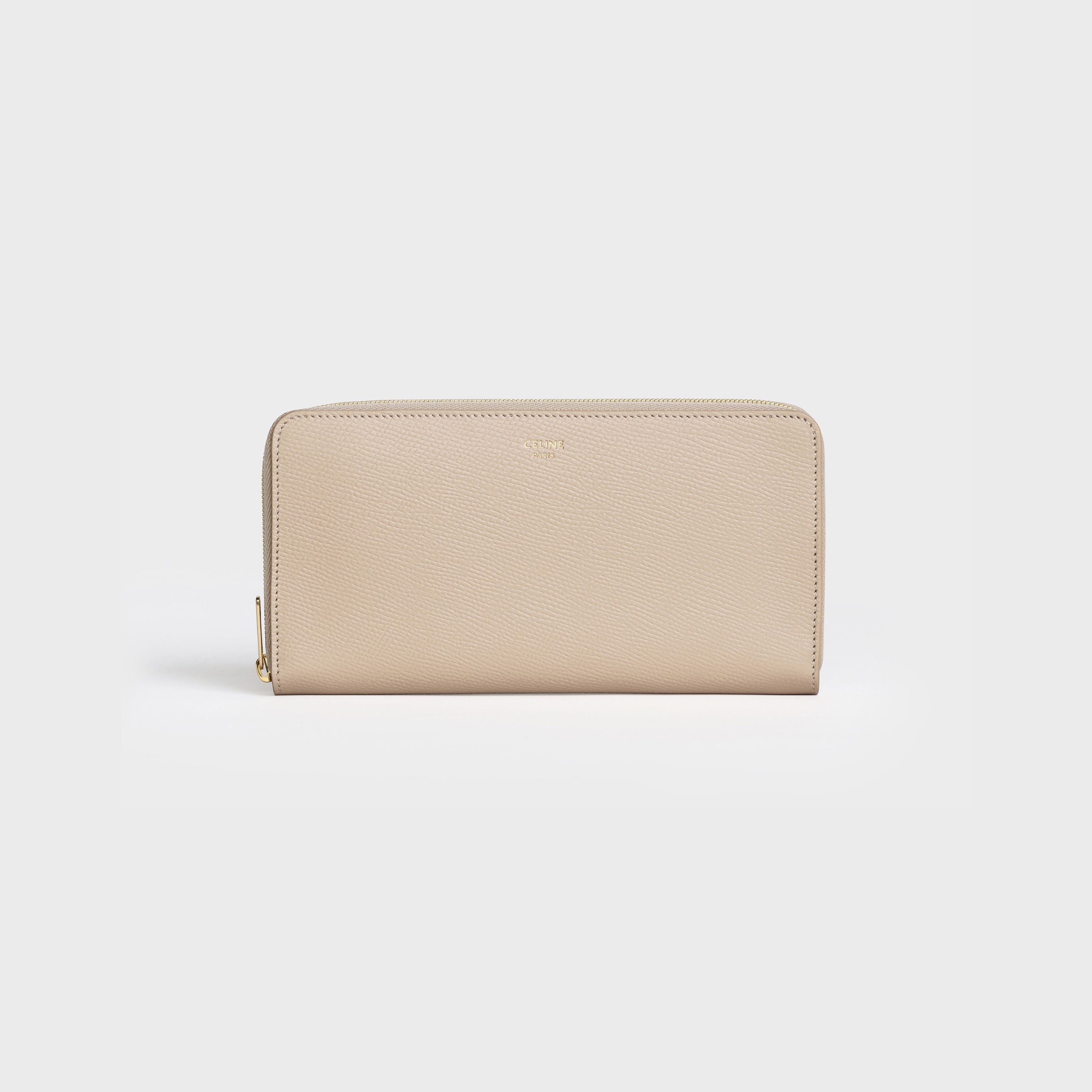 Large zipped wallet in Grained calfskin - 1