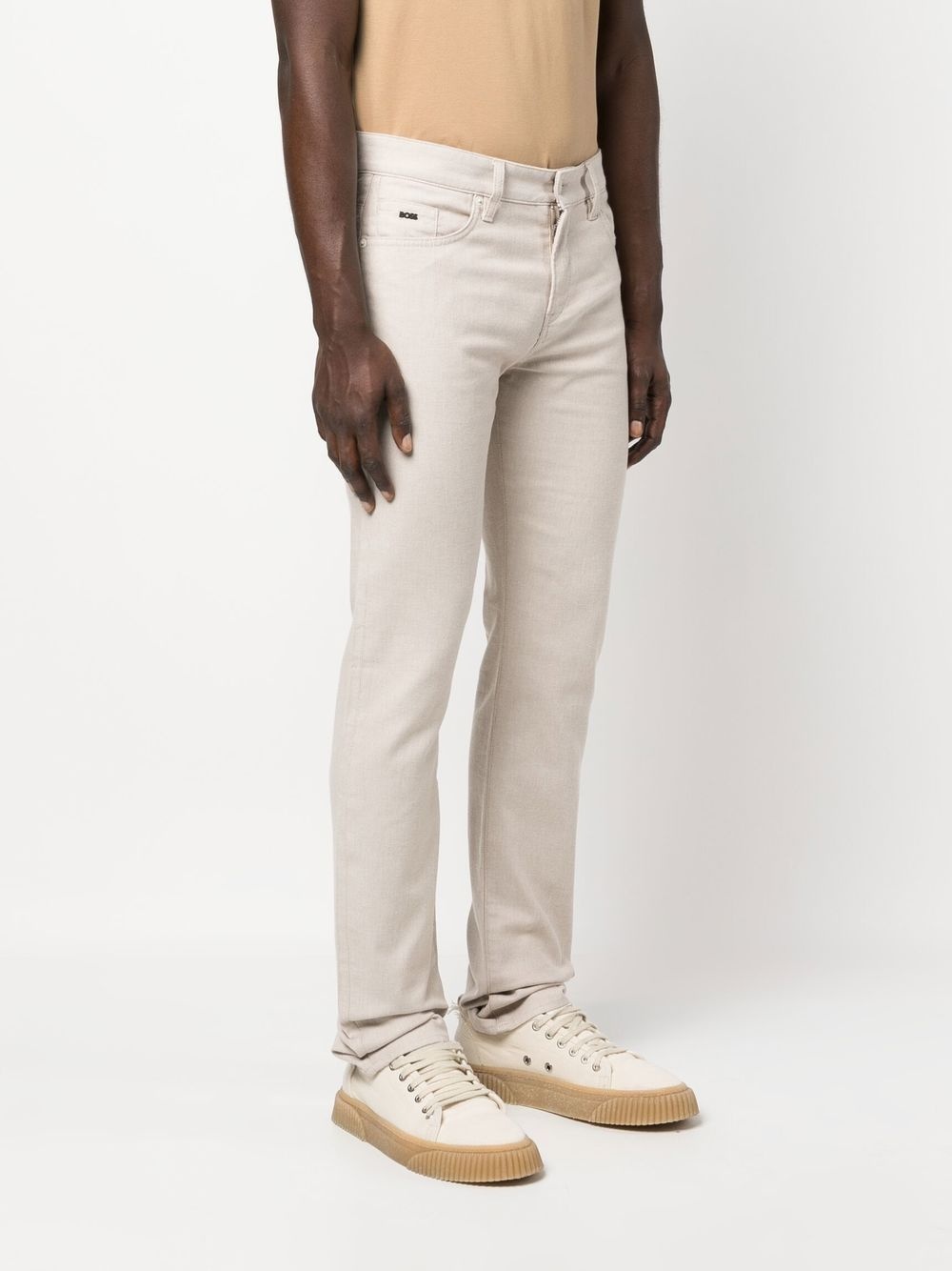 slim-cut chino trousers - 3