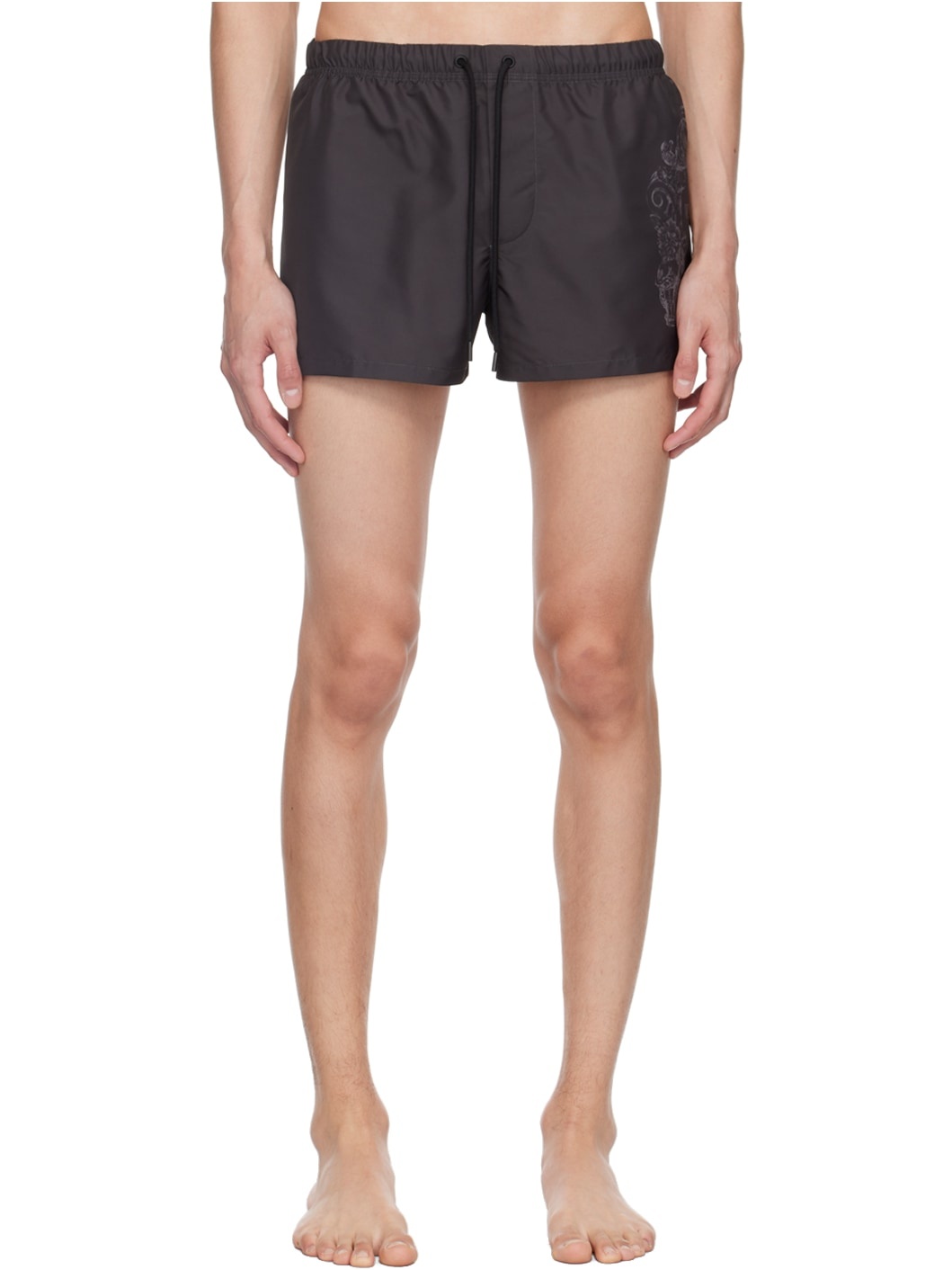 Black Cartouche Swim Shorts - 1