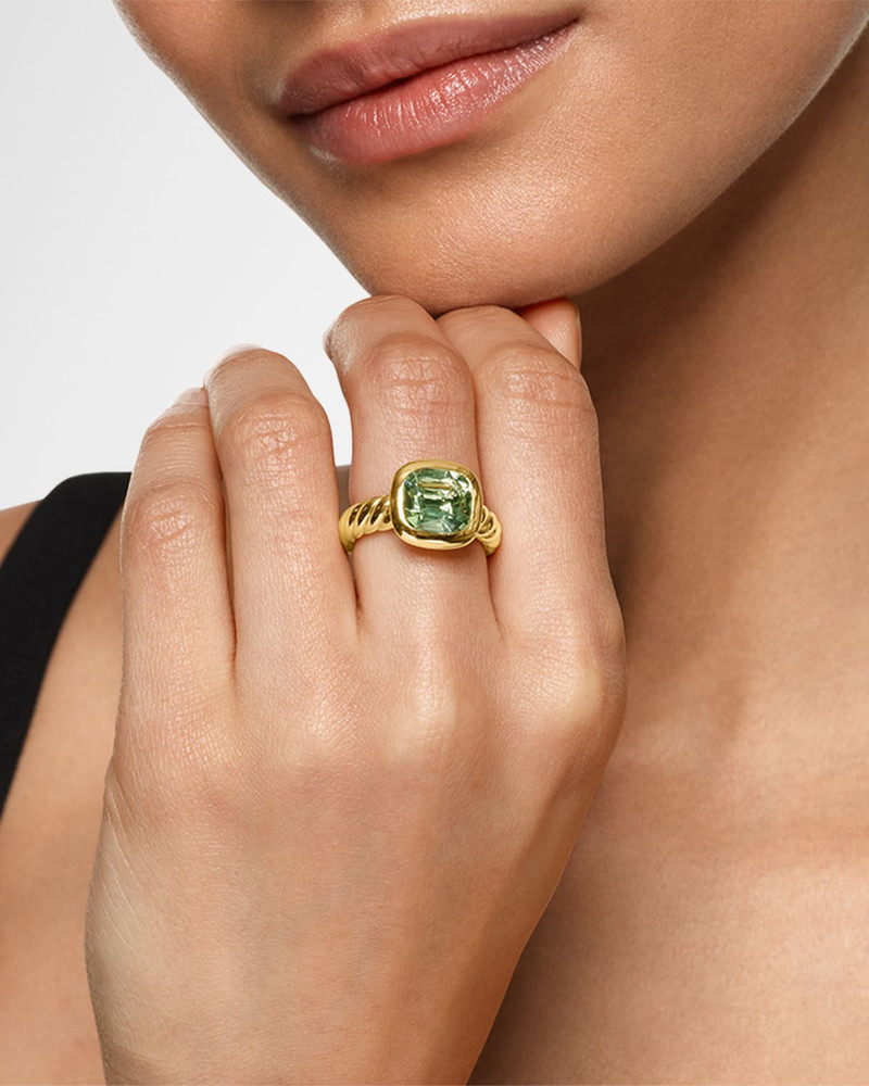 DAVID YURMAN DY Mercer Stone Ring in 18K Gold outlook