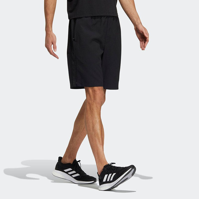 adidas Fi Lib Wvsh Solid Color Micro Mark Logo Athleisure Casual Sports Woven Shorts Black HE7405 - 3