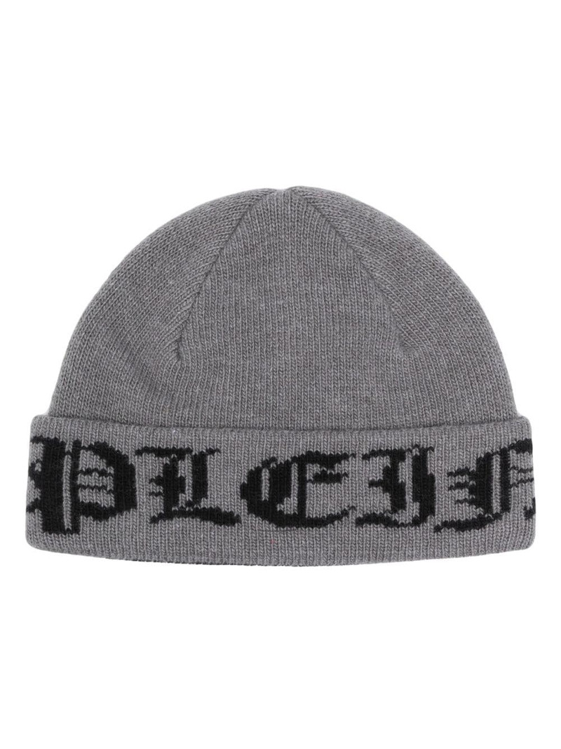 gothic plein wool beanie hat 1