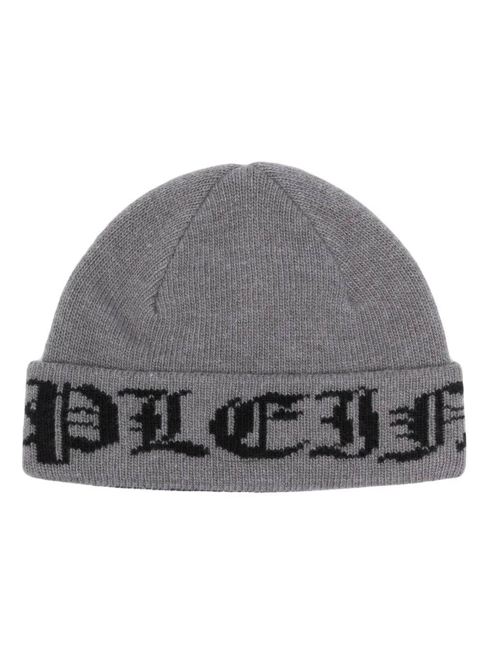 gothic plein wool beanie hat - 1
