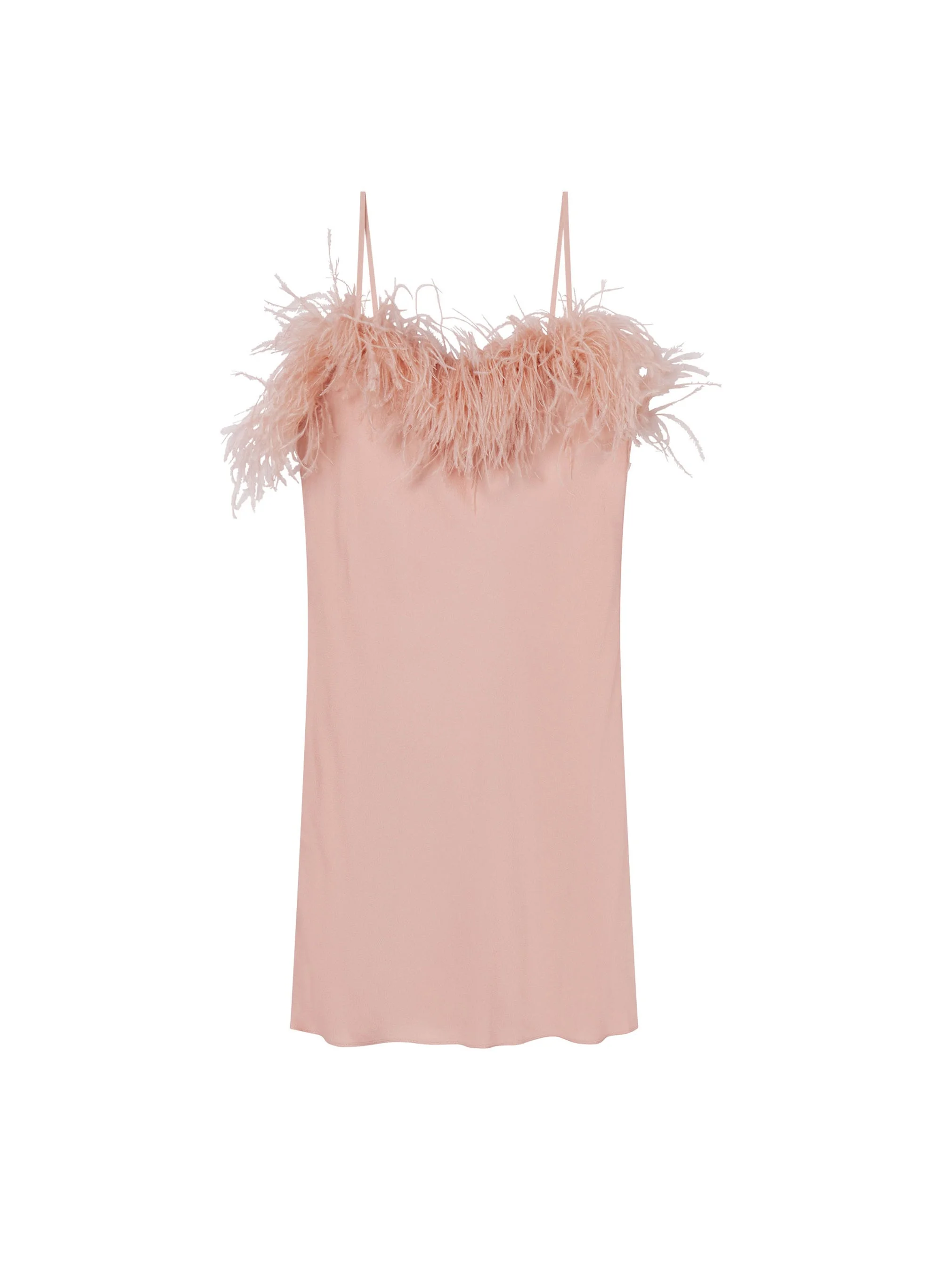 Opal Feather Trimmed Mini Dress - 1