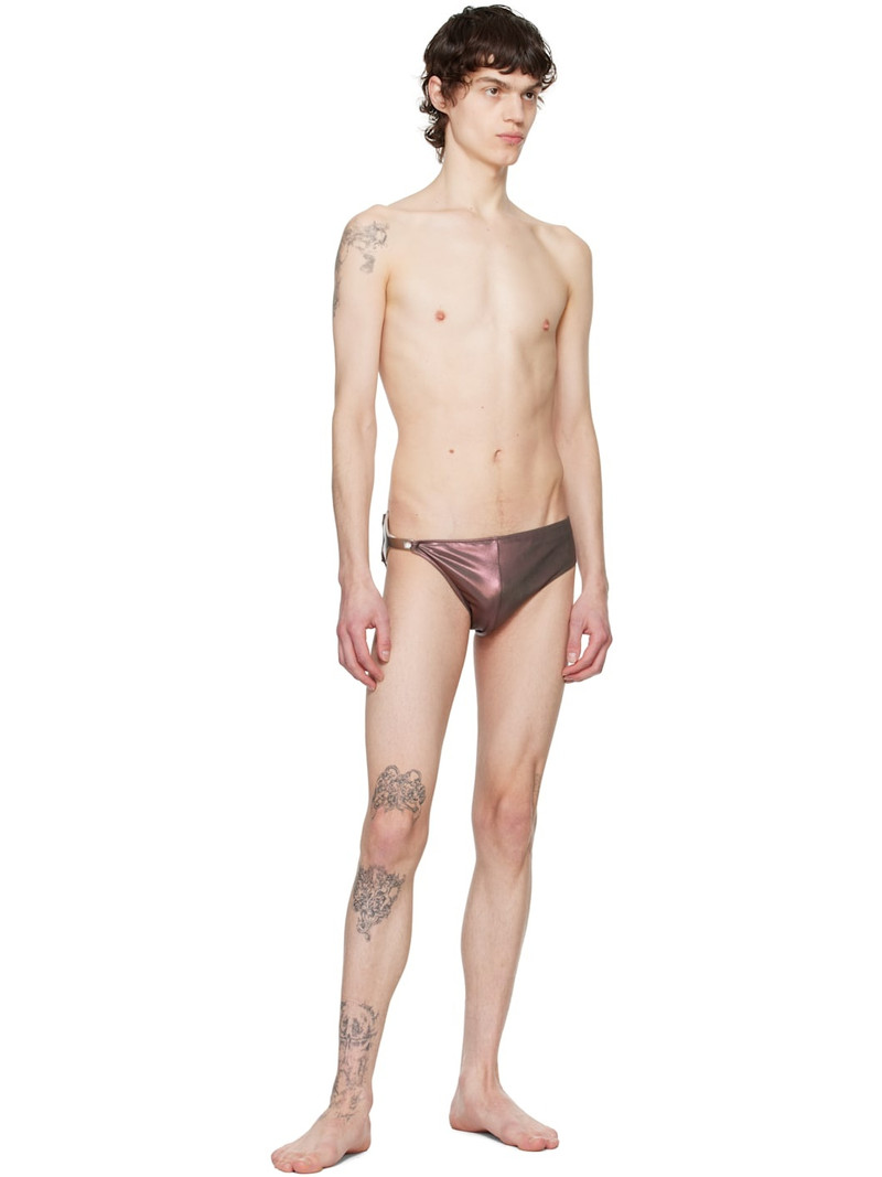 Rick Owens Brown Hollywood Hydra Swim Briefs outlook