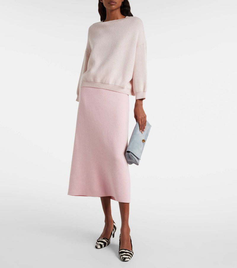 KHAITE Audrey suede clutch outlook