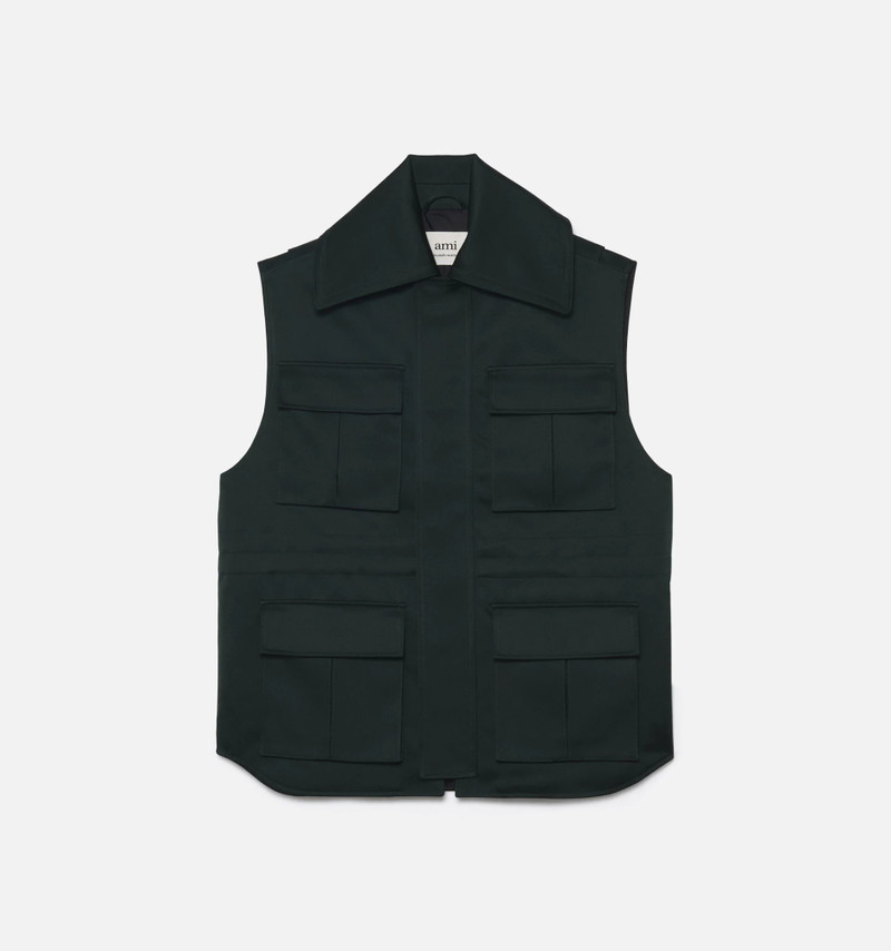 Sleeveless Jacket With Patch Pockets 5
