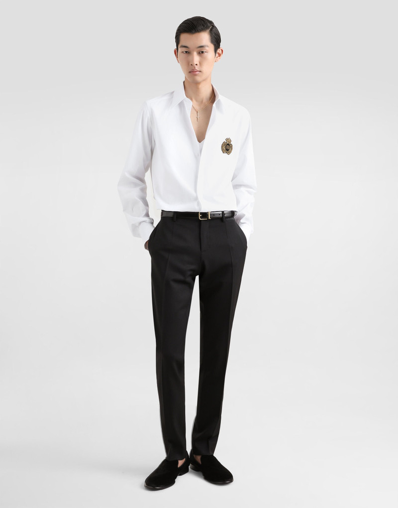 Dolce & Gabbana Cotton shirt with heraldic patch outlook