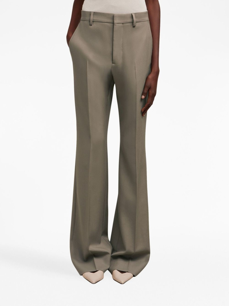 wool gabardine flared trousers 4