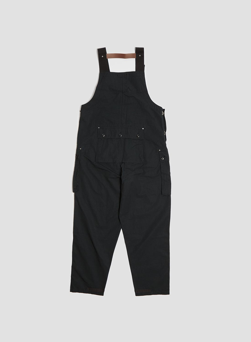 Naval Dungaree in Black (Cotton Ripstop) 5