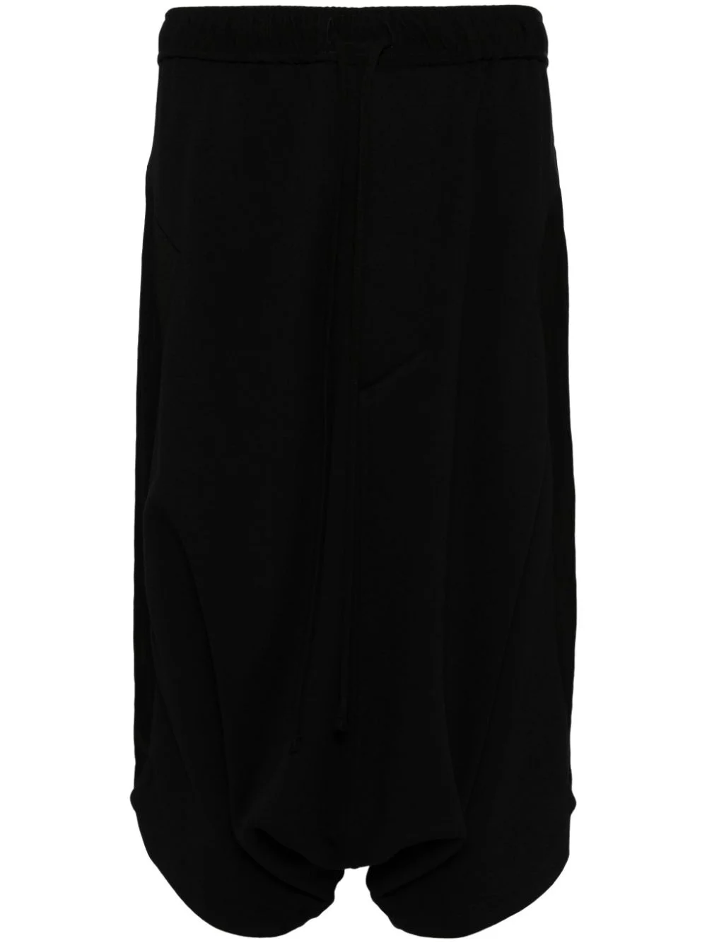 drop-crotch cotton track shorts - 1